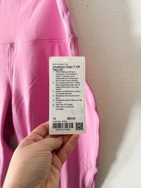 NEW LuluLEMON Align High-Rise Pant 25" in Pink Fruit Size 14